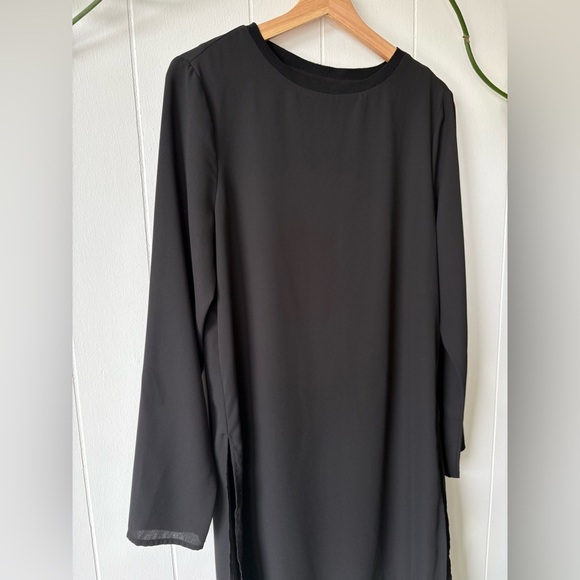 Halston Black Long Sleeve Dress | Small - Picture 2 of 3